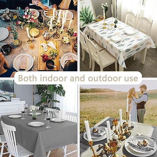 ramoni Pvc Table Cloth,180 * 137cm Leaf Tablecloth PVC TableCloth Plaid Wipeable Tablecloth Rectangular, Resistant,Waterproof,Oil-proof Gingham T