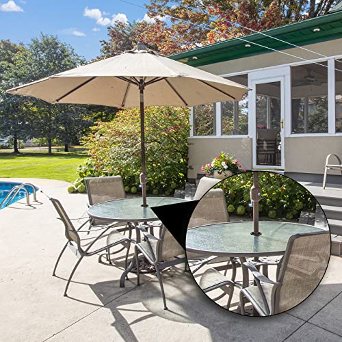 AIEX 2 Pcs Table Umbrella Hole Rings, Silicone Patio Table Umbrella Hole Plug, Soft Terrace Table Umbrella Wedge for Coffee Shop Milk Tea Shop Co