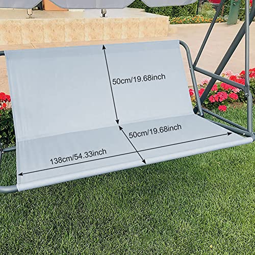 Patio Swing Cushion Cover Replacement, 600D Oxford Fabric Waterproof Outdoor Swing Seat Cover Dust-proof Protective Covers for Yard, Balcony, Gar