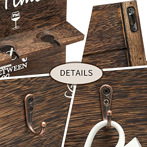 GOARTGIF Unique Birthday Gifts for Women Who Has Everything,How To Tell Time Am Pm,Housewarming Gifts For Women or New Home,Coffee And Wine Holde