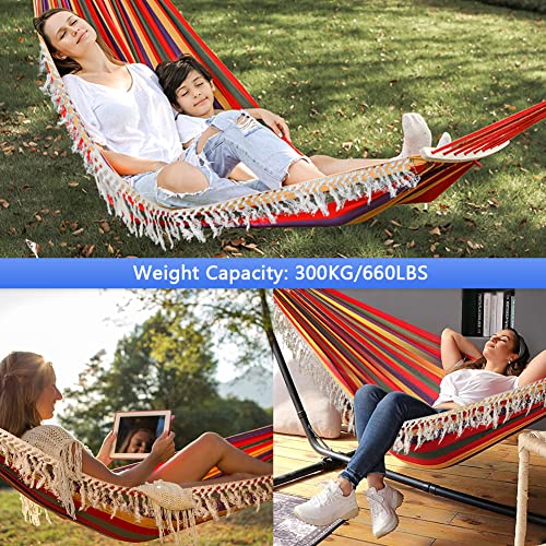 Gohytal Travel Hammock Outdoor Hammock Camping Double Hammock Load Capacity up to 300 kg Hammock Ultralight with Carabiner/Rope/Carry Bag Hammock