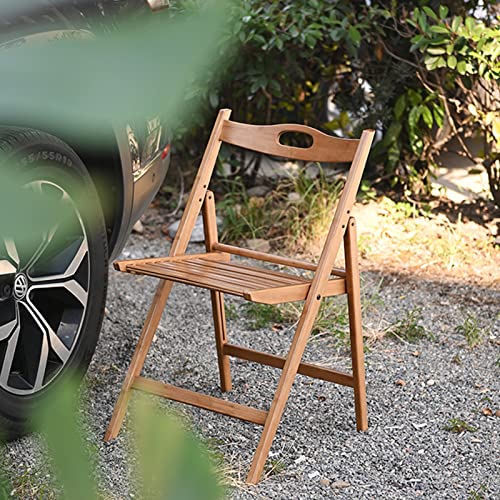 JIKUGO Folding Chair Bamboo Chairs,for Outdoor, Dining Room, Living Room Bedroom, Office(Large