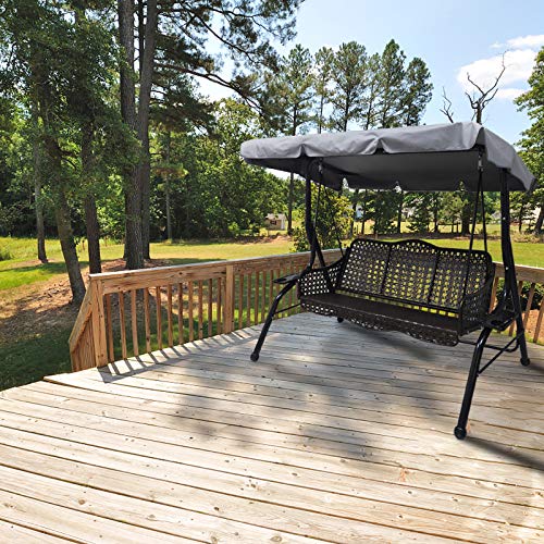 Replacement Canopy Garden Swing Seat Chair, Swing Chair Canopy Replacement, Swing Canopy Cover, Waterproof/UV Resistant Cover Patio Hammock Cover