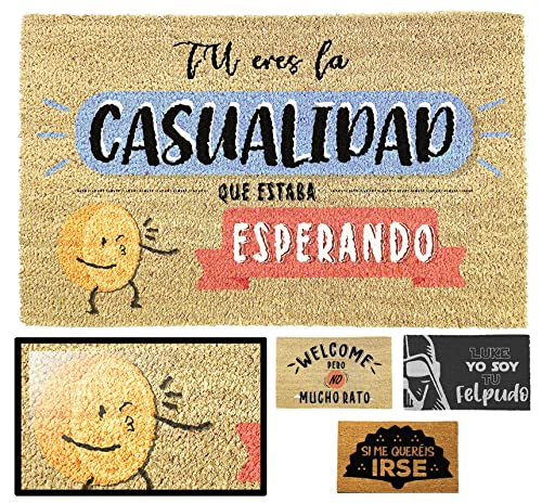 LucaHome Natural Coconut Door Mat 70 x 40 with Non-Slip Base, Coconut Door Mat Funny Lemonade, Absorbent Door Mat Entrance Home, Ideal for Outdoo