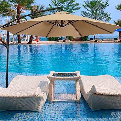 KHBNHJ 8 Ribs Sun Umbrella Replacement Cloth, 2.7m Garden Parasol Canopy Cover for Patio Sun Umbrella, Market Table Umbrella Replacement Canopy B