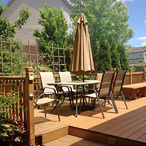 LMYDIDO Replacement Parasol Covers 3 Meters 6 Arms Parasol Replacement Canopy Garden Canopy Cover Replacement Cover for Parasol, Canopy ONLY (Kha