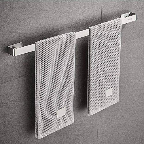Self Adhesive Towel Rail Stainless Steel Rustproof Towel Bar Wall Mounted Bathroom or Kitchen Accessory Polished Finish No Drillingor Screws Moun