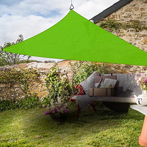 Greenbay Anti-UV Sun Shade Sail Garden Patio Party Sunscreen Canopy 98% UV Block Triangle Sand 5x5x5m
