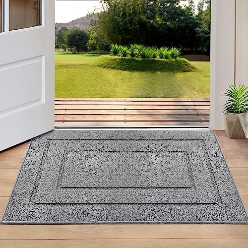 REFETONE Indoor Doormat, 24x36, Front Back Door Rug, Non Slip Absorbent Resist Dirt Machine Washable Door Mat, Low-Profile Inside Floor Mat for E