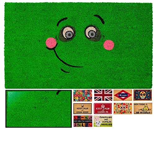 LucaHome Natural Coconut Door Mat 70 x 40 with Non-Slip Base, Coconut Door Mat Funny Lemonade, Absorbent Door Mat Entrance Home, Ideal for Outdoo