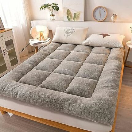 UE-MAOLU Extra Thick Futon Mattress, Traditional Japanese Floor Tatami Mat Foldable Roll Up Bed Camping Sleeping Pad For Guest Couch Dormitory (C