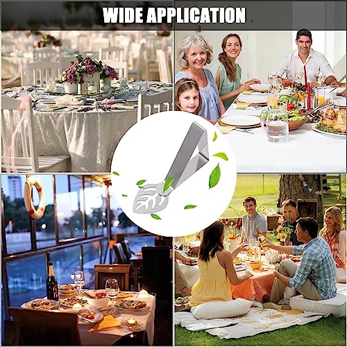 Table Cloth Clips for Outside Inside Table 10 Pack, Leaf Shape Picnic Tablecloth Holder Clip Large Stainless Steel Decorative Cover Clamp for Hea