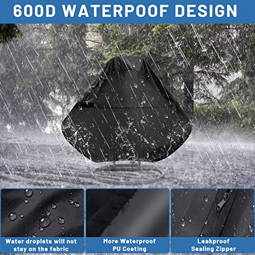 GARPROVM Hanging Chair Protective Cover for Hanging Chair, 600D Polyester Oxford, Waterproof, Anti-UV, Tarpaulin for Hanging Chair, Swing Chair,