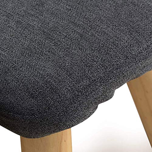 LUKEO Wooden Bench -square Solid Wood Fashion Square Stool Fabric Sofa Stool Chair Household Coffee Table Stool (Color : D)