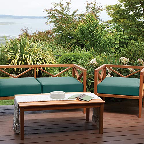 Classic Accessories Ravenna Water-Resistant Patio Lounge Chair/Loveseat Cushion, 25 x 27 x 5 Inch, Mallard Green