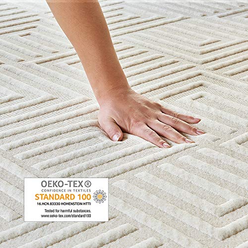 Inofia Gel Memory Foam Mattress Topper Double Bed, 3 Inch Foam Topper with Breathable Cover, Washable & Removeable, Dual Layer Support for Natura