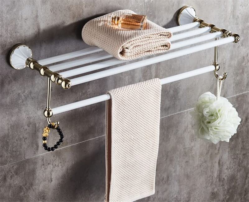 HIGOH Towel Racks,Bathroom Towel Rack Wall Mounted Towel Holder,Bathroom Accessories,Towel Rack,Towel Holder Shelf Bath Hardware