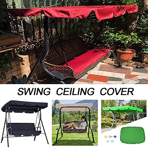 Replacement Swing Chair Canopy,Universal Outdoor UV Proof Waterproof Swing Seat Cover for 3 Seater Garden Swing