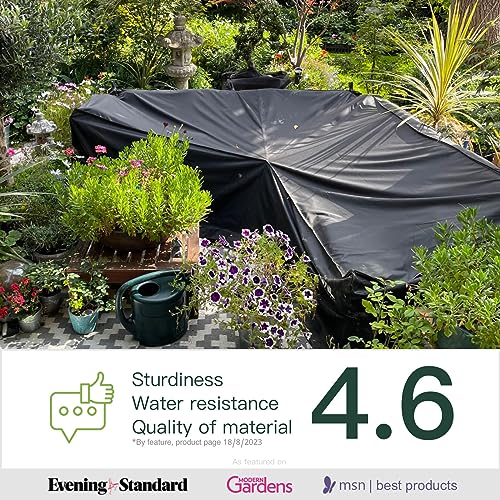 AWNIC Garden Sofa Covers Waterproof, Outdoor Coner Sofa Cover (Polyester, 254x254x85x71cm)