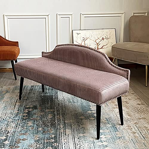 Luxurious End of Bed Bench with Backrest,Velvet Upholstered Bedroom Bench Dining Bench,Modern Bench Seat Entryway Bench Furniture Decor-White 80x