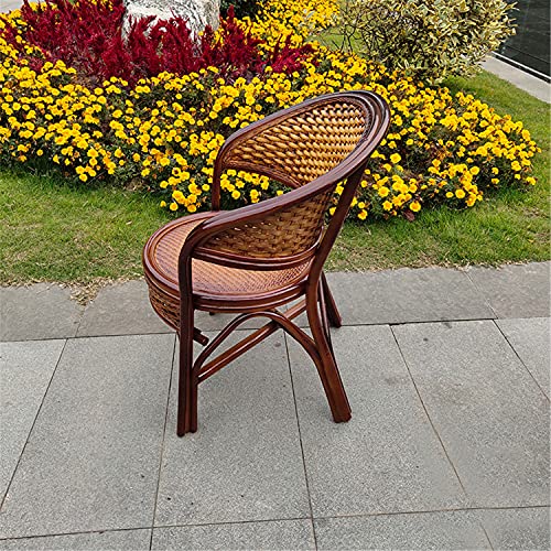 JHKGY Outdoor Club Chairs, Rattan Garden Chairs,Patio Balcony Furniture Dining Seats,All-Weather Wicker Chair,Outdoor Dining Chair for outside Pa