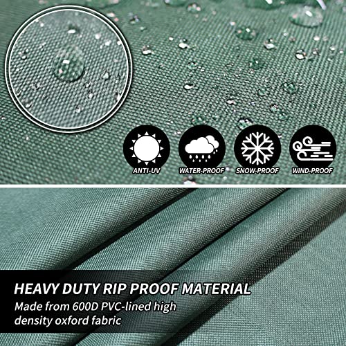 PATIO PLUS Garden Table Covers Round Outdoor, 600D Oxford Fabric Circular Patio Set Table Cover, Garden Furniture Set Cover Waterproof, Windproof