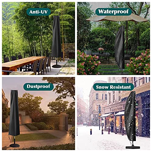 Erato Paraso Cover, Parasol Protector Cover, Garden Umbrella Cover 420D Oxford Waterproof UV Resistant Parasol Cover with Zipper Fit for Mostly C