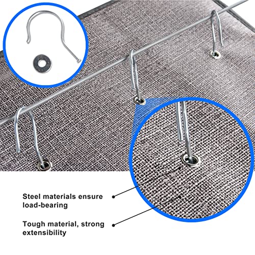 Libeder Hanging Closet Organizers 30 Section Shoe Shelves, Shoe Storage Hanging Shoe Rack, Space Saving Shoe Holder Grey