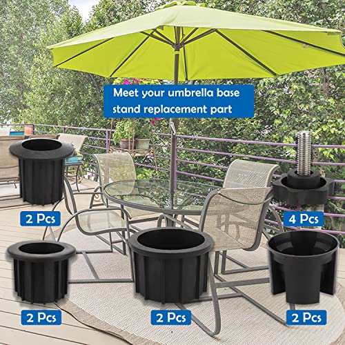 Kingovalley 12 Pcs Umbrella Base Stand Replacement Parts, Patio Umbrella Stand Replacement Parts with 4 Pcs M8 Thread Replacement Hand Knob for P