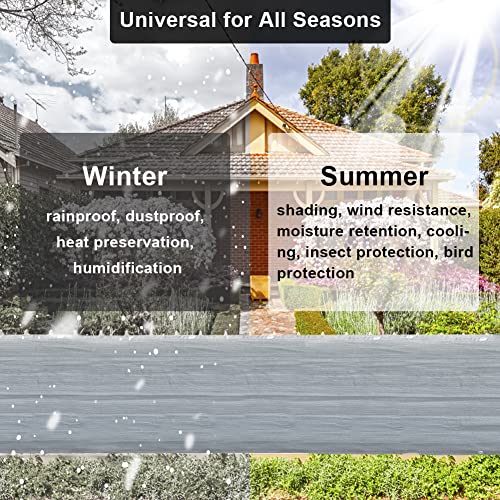 Jiakalamo Fence Mesh Balcony Sunshade Net, Set of 28 Garden Fence Privacy Cover With Gloves, Balcony Privacy Screen Pet Fence(Grey)