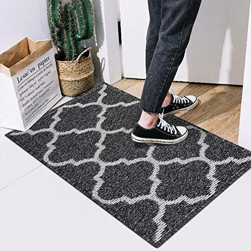 OLANLY Entrance Doormat,Non-Slip Indoor Floor Mat Low-Profile Shoes Resist Dirt Mat,Easy Clean Absorbent Water Door Mat for Home,Office, Kitchen(