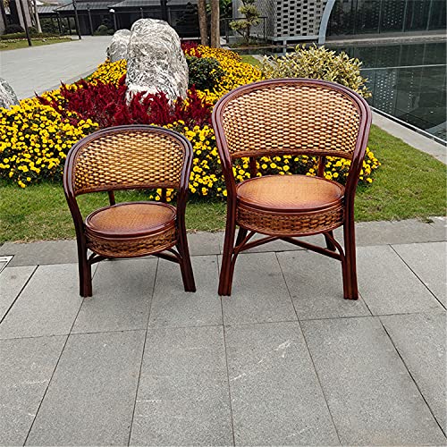 JHKGY Outdoor Club Chairs, Rattan Garden Chairs,Patio Balcony Furniture Dining Seats,All-Weather Wicker Chair,Outdoor Dining Chair for outside Pa