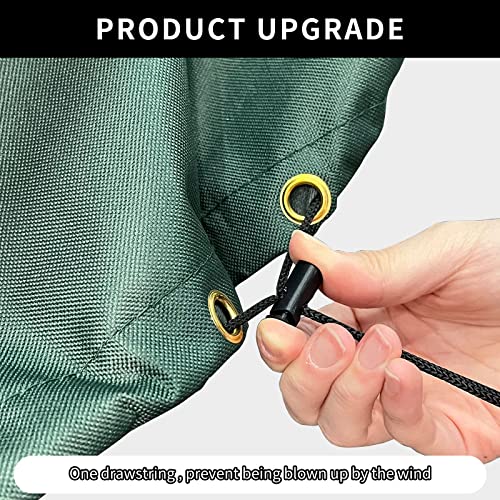 PATIO PLUS Garden Table Covers Round Outdoor, 600D Oxford Fabric Circular Patio Set Table Cover, Garden Furniture Set Cover Waterproof, Windproof