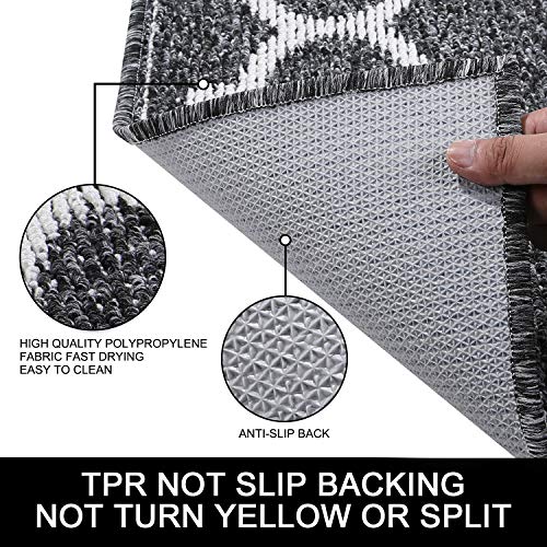 OLANLY Entrance Doormat,Non-Slip Indoor Floor Mat Low-Profile Shoes Resist Dirt Mat,Easy Clean Absorbent Water Door Mat for Home,Office, Kitchen(