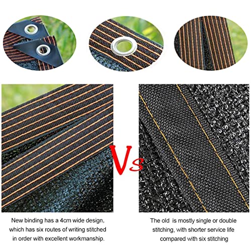 HH-LIFE Black Sun Mesh 80% Sunblock Shading Net with Grommets Shade Cloth for Greenhouse, Parking Shed, Garden Yard or Kennel (10x10ft/3x3 M)