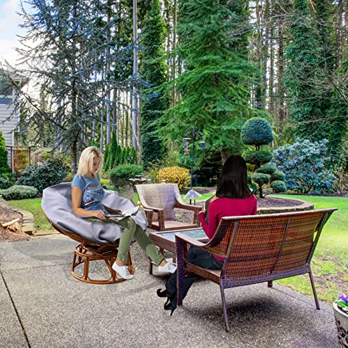 Papasan Cushion Covers Only, Outdoor Cushion Waterproof Slipcover for Papasan Chair Cushion, Easy to Clean Internally Fixed Removable Zippered Pa