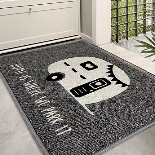 Kay&J Camper Door Mat, 16x24 Inch-Indoor Outdoor RV Welcome mat- Traps Dirt and Mud, Cute Camper Collection