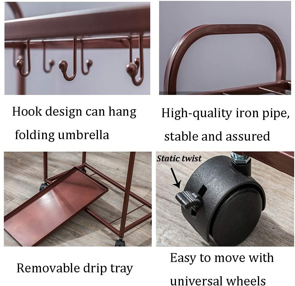 XHALERY Umbrella Rack Stand, Umbrella Holder,Umbrella Stands Umbrella Stand Hotel Large Iron Umbrella Rack, Storage 18-28 Long And Short Umbrella