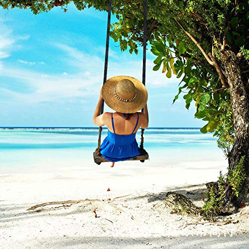 Kaxich 2pcs Tree Swing Hanging Straps, 1.5m/5ft Extra Long Straps with Safer Lock Snap Carabiner Hooks Holds 1000 kg/2200 lbs, Perfect for Tree S