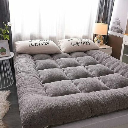 Japanese Traditional Futon, Soft Futon Floor Mattress, Breathable Tatami Fold Wool Wrap Mattress Thick Warm Bed Pad Double Sleeping Mat (Color :