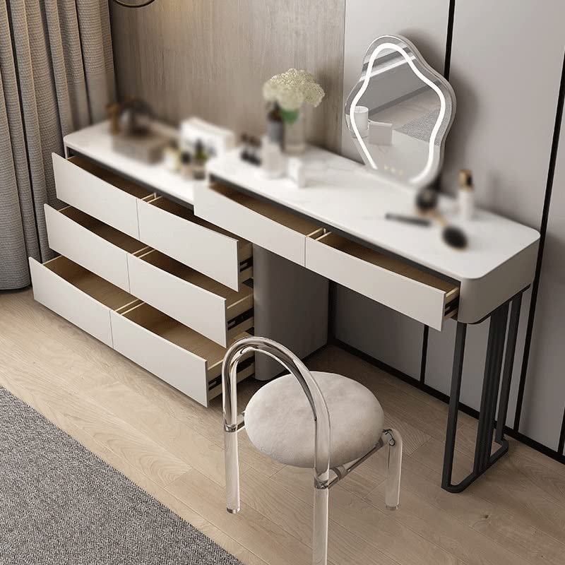 JYDQM Dressing Table Bedroom Small Household Storage Cabinet Bucket Dressing Table Telescopic Vanity Table