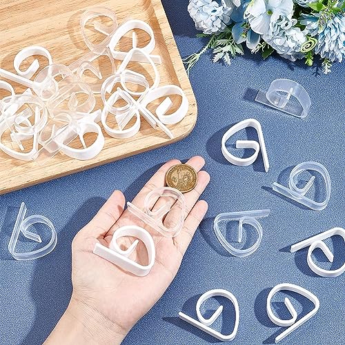 GORGECRAFT 28Pcs 2 Colors Plastic Tablecloth Clips Table Cloth Clamps Skirt Clips Hold Down Table Cover Holder for Home Kitchen Outside Picnics W
