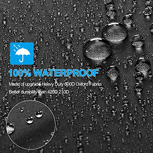 Raweao 2 Seater Garden Bench Cover Waterproof, Weatherproof Patio Bench Seat Cover Outdoor, 500D Oxford Heavy Duty Garden Loveseat Cover for Sofa