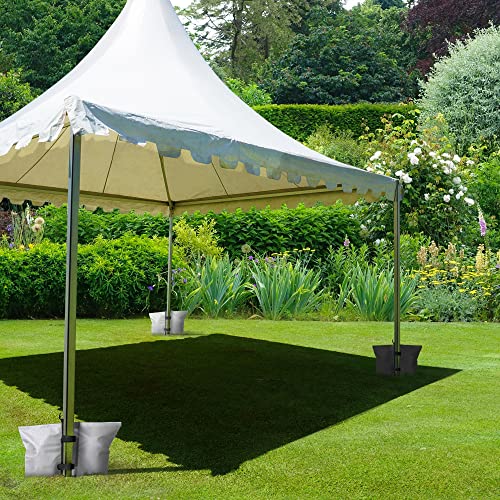 KEPLIN 4pk Weight Bags for Gazebo & Tents, Heavy Duty Secure Feet Bags with Velcro Straps for Canopy, Umbrella, Trampoline, Patio Shelters | Fill