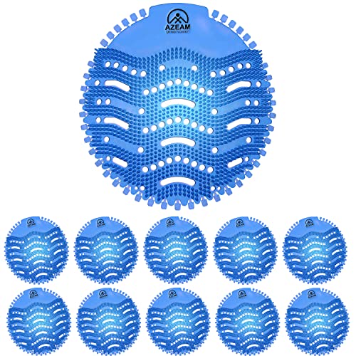 Urinal Screens Deodorizer,10 Packs Urinal Mats Pads Deodorizer For Bathroom, Restaurants, Offices, Schools, Etc. Fits Most Top Urinal Brands(Blue