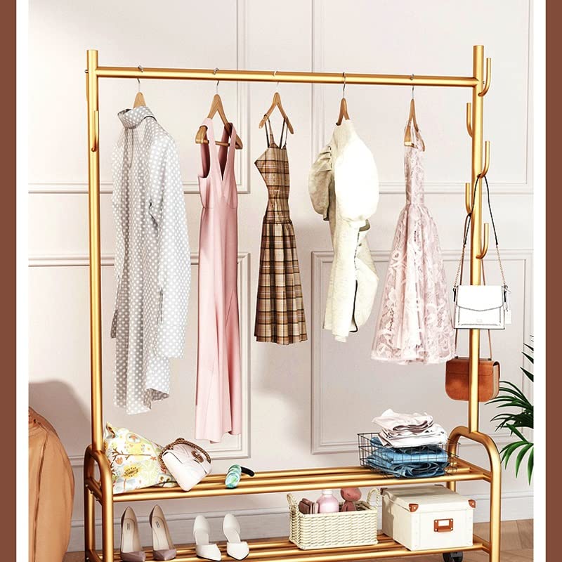 LUKEO Clothes Organizer Rack Bathroom Outdoor Standing Hanger Standing Furniture Bedroom Floor-to-ceiling Hanger (Color : D, Size : 100cm)