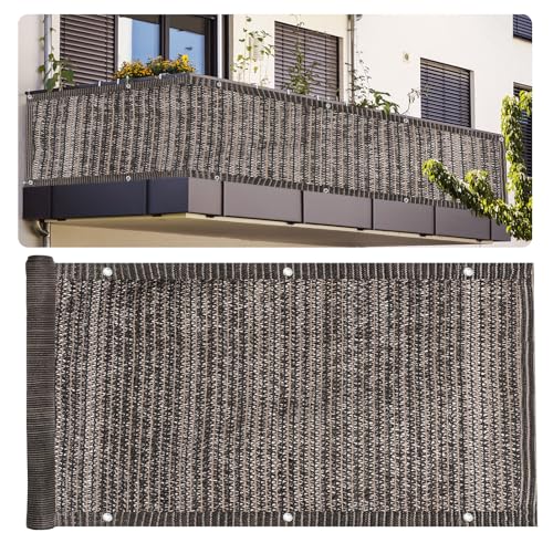 PATIKIL 3'x10' Patio Privacy Screen for Balcony, Fence Cover for Apartment Railing Netting Mesh Shade Fabric Balcony Cover for Outdoor Deck Backy