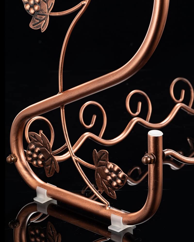TFIIEXFL Multifunctional Wine Rack Iron Wine Glass Rack Kitchen Table Storage Rack Goblet Glass Wine Glass Bar Tool
