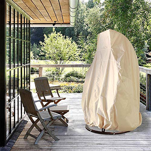 Premium Double Egg Chair Waterproof Cover Patio Hanging Chair, Heavy Duty, Windproof, Rip Proof, 600D Oxford 232 x 203cm with Lock and Zipper, Ga