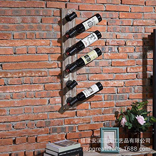 EYLINK Wine Racks,Modern Wall-Mounted Wooden Slanted Bottle Can Store 6 Bottles of Kitchen and Restaurant Bar Simple Decorative